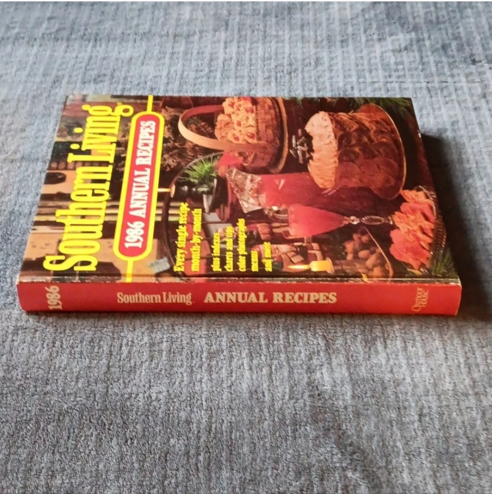 1986 Southern Living Hardcover Annual Cookbook, Farmhouse Holiday Country
